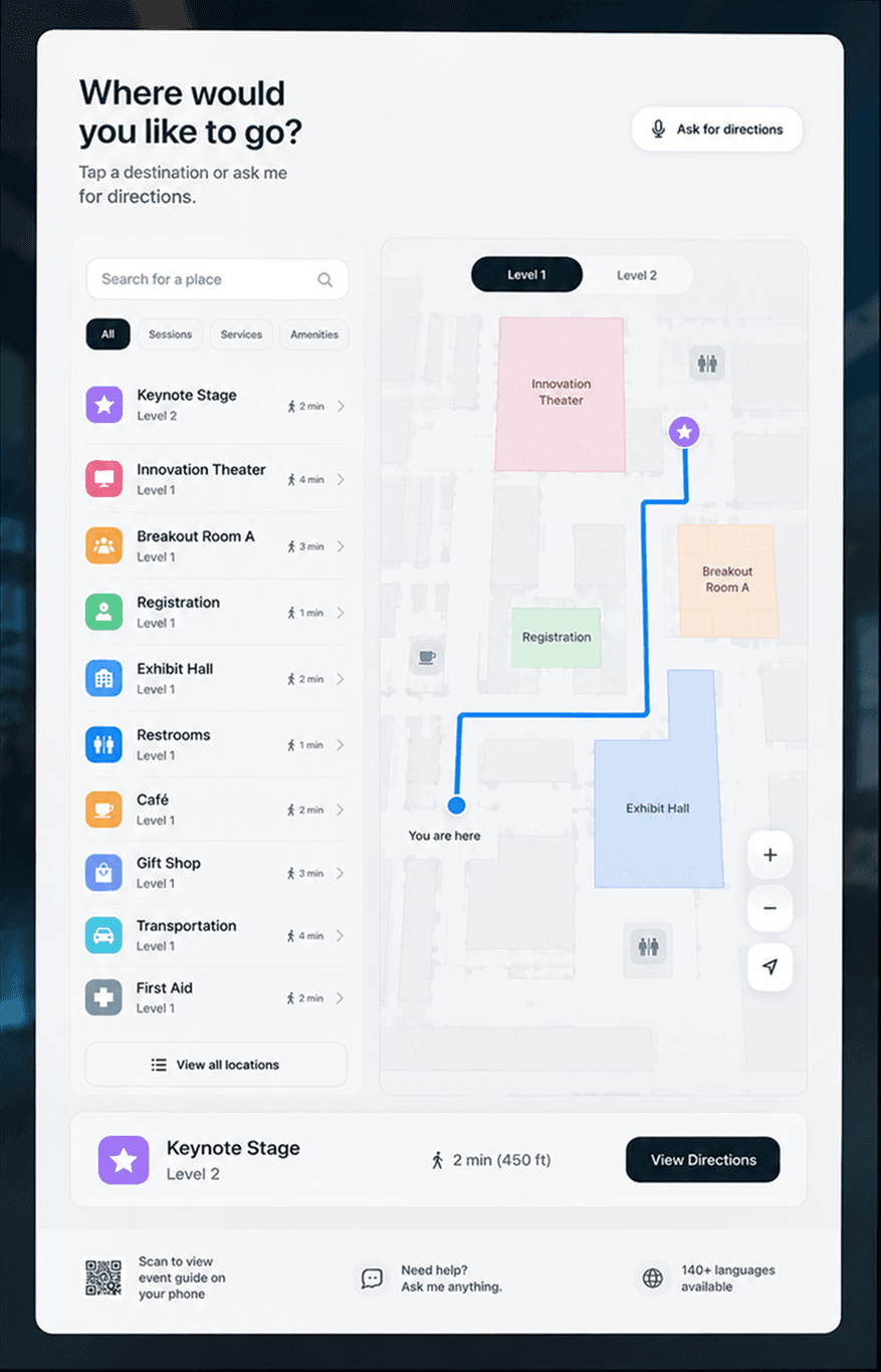 Intelligent Wayfinding event experience